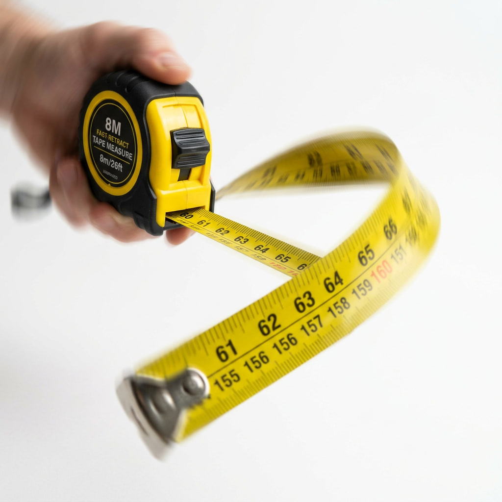 The Umbrage — a tape measure that snaps back sharply